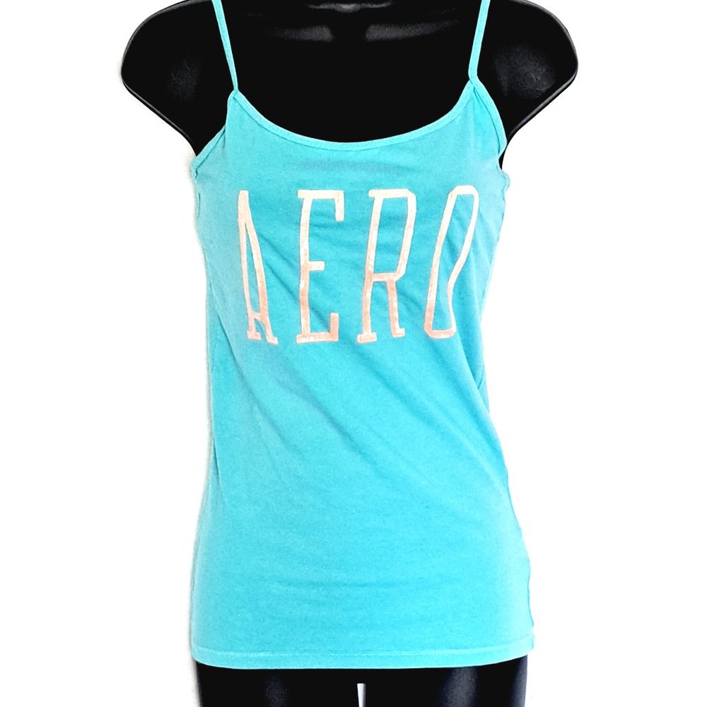 Aeropostale Women's Light Blue Tank Top Size M